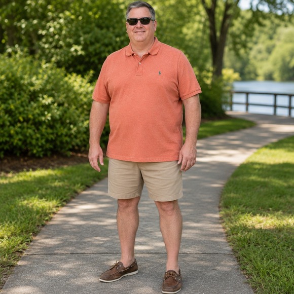 Polo Ralph Lauren Other - Polo Ralph Lauren Mens 3XB Big & Tall Orange Cotton Short Sleeve Polo Shirt